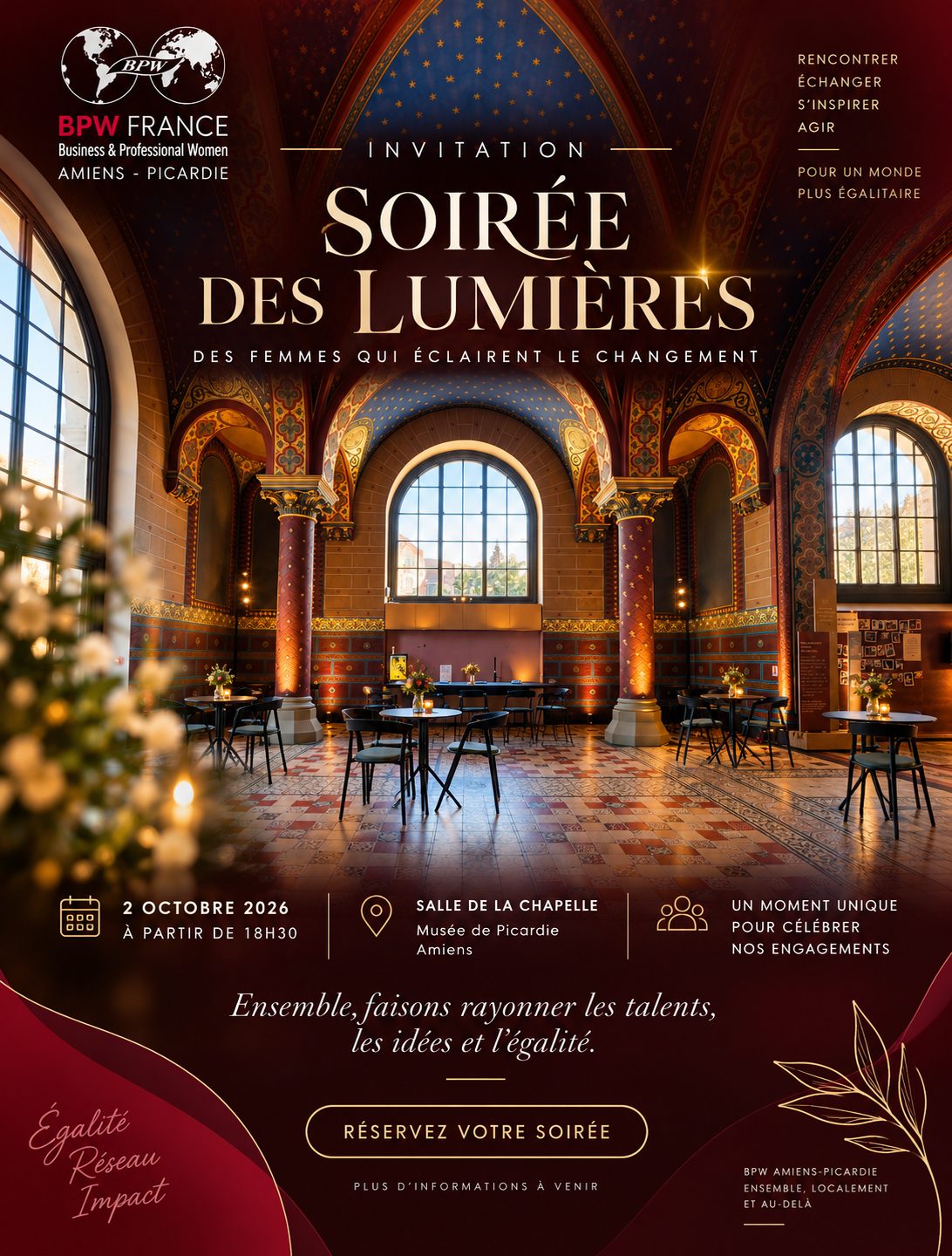 Invitation à la Soirée des Lumières de BPW Amiens-Picardie